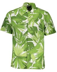 GANT - Camicia verde regular fit in cotone biologico - Lyst
