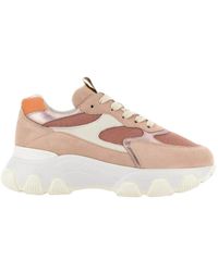 Hogan - Roze Leren Sneakers Hyperactive - Lyst