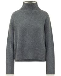 Pinko - Truien & Vesten ,Grijs ,Wol Falkland Maglia 90 - Lyst