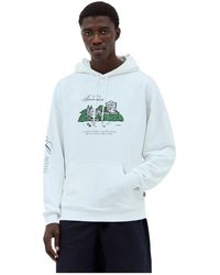 A.P.C. - Hoodies & Sweatvesten ,Wit ,Katoen Hoodie Met Logo-Print - Lyst