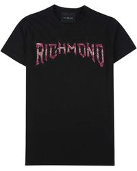 John Richmond - T-shirt con logo sul davanti - Lyst