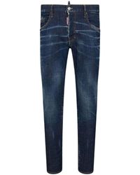 DSquared² - Blaue jeans mit 5 taschen,slim-fit jeans,jeans,blaue distressed slim fit jeans - Lyst