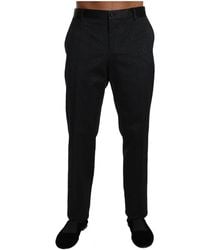 Dolce & Gabbana - Wool Stretch Dress Trousers Pants - Lyst