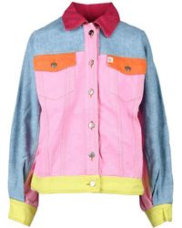 Semicouture - Jassen ,Veelkleurig ,Katoen Patchwork Katoenen Jas - Lyst