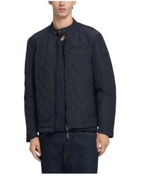 Replay - Jassen ,Blauw ,Polyester M8000 Gewatteerde Jas - Lyst