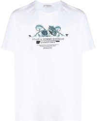 Givenchy - Bedrucktes baumwoll-t-shirt - weiß - Lyst
