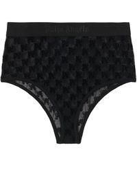 Palm Angels - Ondergoed ,Zwart ,Monogram Lace Ondergoed - Lyst