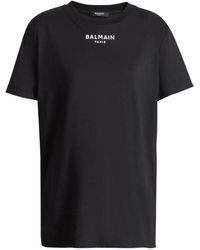Balmain - Tops ,Zwart ,Classic Ss T-Shirt - Lyst