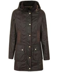 Barbour - Gewachste baumwolle oliv jacke mit samt - Lyst