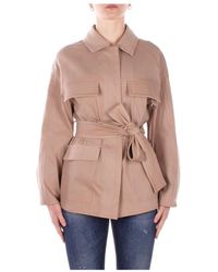 Max Mara - Jassen ,Katoen Jas Met Knoopsluiting En Vier Zakken - Lyst