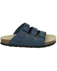 Josef Seibel - Blauer Lederslipper Mit 3 Riemen - Lyst