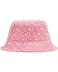 Gcds - Accessoires ,Roze ,Polyester Cappello A Secchiello Con Monogramma - Lyst