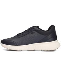 HUGO - Blaue Low-Top-Sneaker Für Herren - Lyst