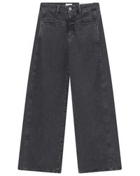 Closed - Jeans ,Grijs ,Katoen Wide Jeans - Lyst