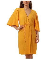 Another Label - Kleedjes ,Geel ,Katoen Deja Mini Jurk - Lyst