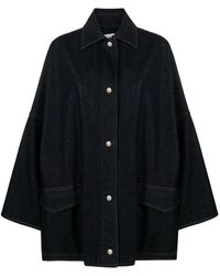 Totême - Camicia-giacca in denim di cotone blu - Lyst