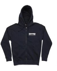 Thrasher - Mit Kapuze Sweatshirt logo zip - Lyst