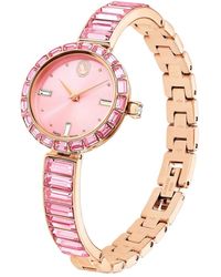 Swarovski - Accessoires ,Roze ,Horloge Matrix Armband 25 Mm Roségoud Toon Roze 5679890 - Lyst