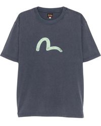 Evisu - Tops ,Blauw ,Katoen Vintage Seagull S/S Tee - Lyst