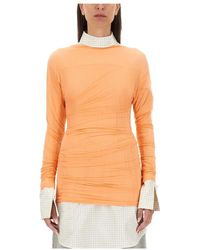 Dries Van Noten - Tops ,Oranje ,Long Sleeve Top - Lyst
