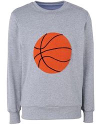 LC23 - Hoodies & Sweatvesten ,Grijs ,Katoen Abstract Basketball Sweatshirt - Lyst