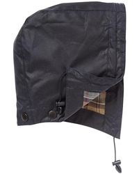 Barbour - Marineblauwe Gewaxte Katoenen Capuchon - Lyst