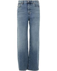 Femme Vêtements Jeans Jeans à pattes d’éléphant Jean Riley bootcut Jean 7 For All Mankind en coloris Bleu 