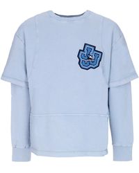Mauna Kea - Hoodies & Sweatvesten ,Blauw ,Katoen Lichtgewicht Crewneck Sweatshirt Triple J - Lyst