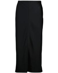 Ami Paris - Zwarte Midi Rechte Rok - Lyst