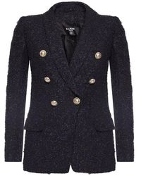 Balmain Double-breasted Blazer - Blauw