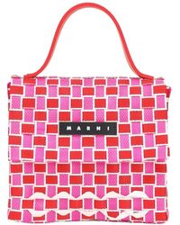 Marni - Borsa a tracolla fucsia intrecciata - Lyst