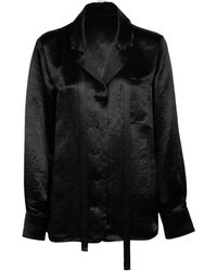Max Mara - Camisa vignola negra con botones ocultos - Lyst