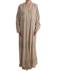 Dolce & Gabbana - Elegante Abaya Jurk Met Lange Mouwen, Kantdetails En V-Hals - Lyst