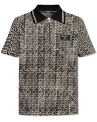Balmain - Tops ,Katoen Polo Met Monogram - Lyst