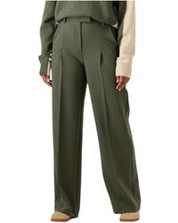 Another Label - Broeken ,Groen ,Groene Plooibroek Voor Stijlvolle Herfst En Winter - Lyst