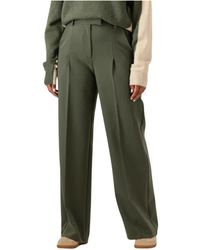 Another Label - Broeken ,Groen ,Groene Plooibroek Voor Stijlvolle Herfst En Winter - Lyst