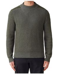Belstaff - Truien & Vesten ,Groen ,Katoen Groene Wol-Katoen Lupetto Stanley Trui - Lyst