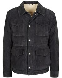 Eleventy - Leather Jackets - Lyst