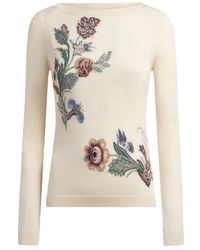 Etro - Truien & Vesten ,Veelkleurig ,Wol Jacquard Trui Van Wolmix - Lyst