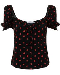 Mar De Margaritas - Overhemden ,Zwart ,Letizia Top - Lyst
