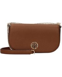 Tory Burch - Braune Leder Umhängetasche - Lyst