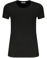 Patrizia Pepe - T-shirt con dettaglio logo in cotone con strass - Lyst