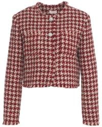 Liu Jo - Rode Bouclé Korte Jas Aw25 - Lyst
