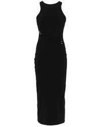 Patrizia Pepe - Midi kleid mit piercing detail - Lyst