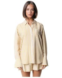 Colourful Rebel - Knopfleiste Viskose Polyester Bluse - Lyst