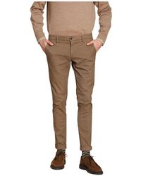 Mason's - Slim Fit Chino Broek Met Micro-Patroon - Lyst