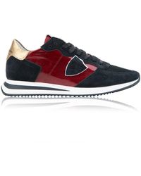 Philippe Model - Schoenen ,Rood ,Suède Tropez Haute Sneakers - Lyst