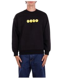 Barrow - Hoodies & Sweatvesten ,Zwart ,Katoen Zwarte Hoodie Met Voor- En Achterprint - Lyst
