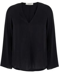 Jucca - Zijden V-Hals Top - Lyst