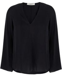 Jucca - Zijden V-Hals Top - Lyst